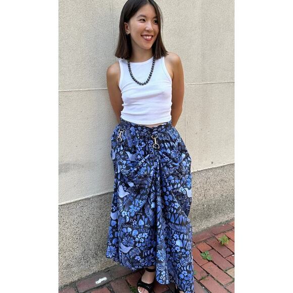 Dauphinette Hitched Cashin Inspired Hitched maxi skirt Pink Floral Coquette - Picture 12 of 12